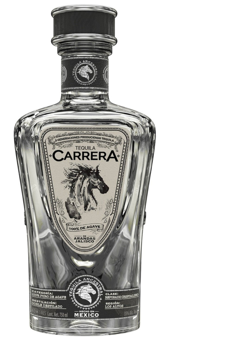 Tequila Carrera Reposado Cristalino 100 Agave 750ml El Búho Tequilas